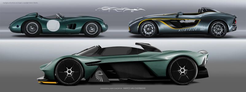 Illustration for article titled The Aston Martin Valkyrie Looks Especially Good In Classic Racing Liveries